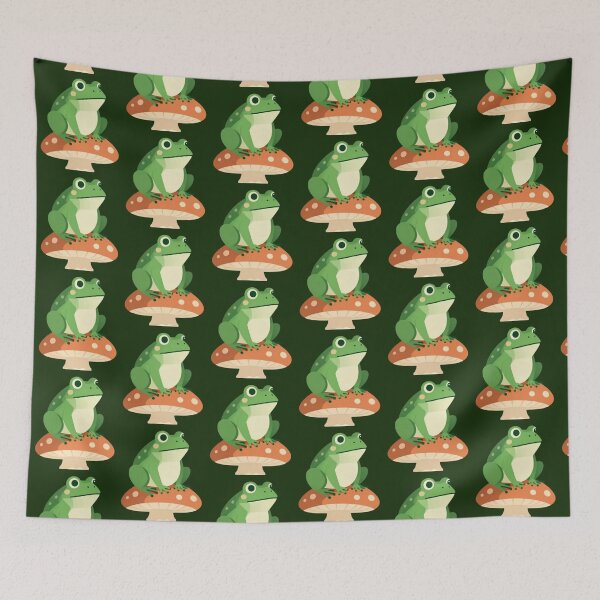 Item preview, Whimsical Frog on Mushroom – Nature Fantasy Design designed and sold by Dogandesighn.
