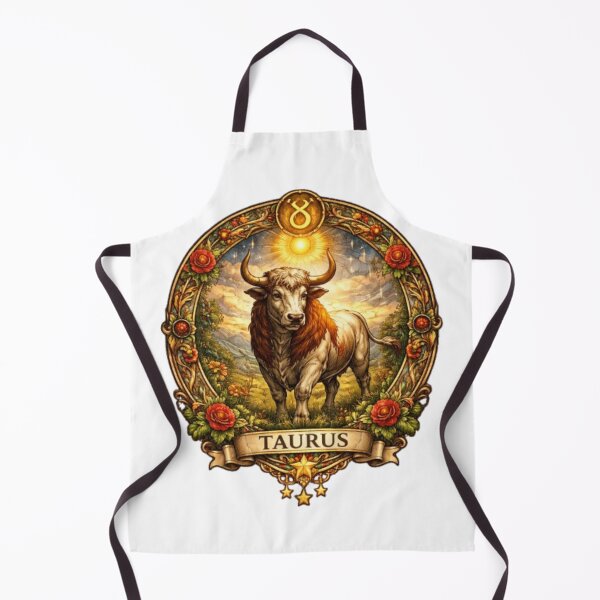 Item preview, Taurus Zodiac Emblem – Vintage Golden Bull Illustration designed and sold by Karszul.