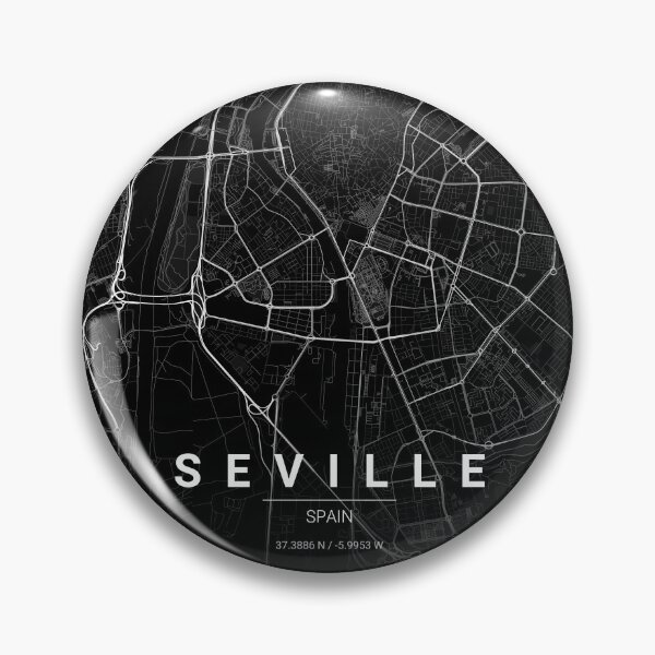 Item preview, Seville Map Print | Minimalist Noir City Map | Seville Wall Art Poster designed and sold by Lovely Maps.