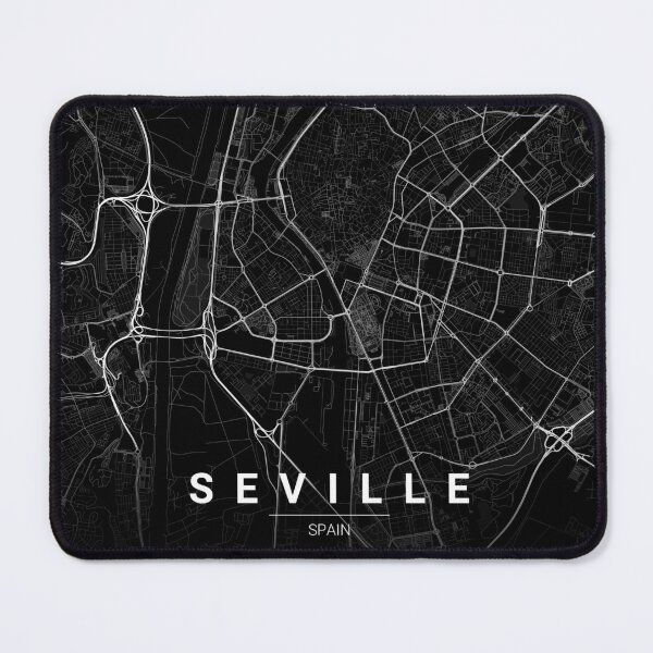 Item preview, Seville Map Print | Minimalist Noir City Map | Seville Wall Art Poster designed and sold by Lovely Maps.