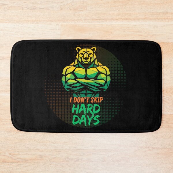 Item preview, I Don’t Skip Hard Days – Tiger Fitness Motivation designed and sold by DreamLayerStudio.