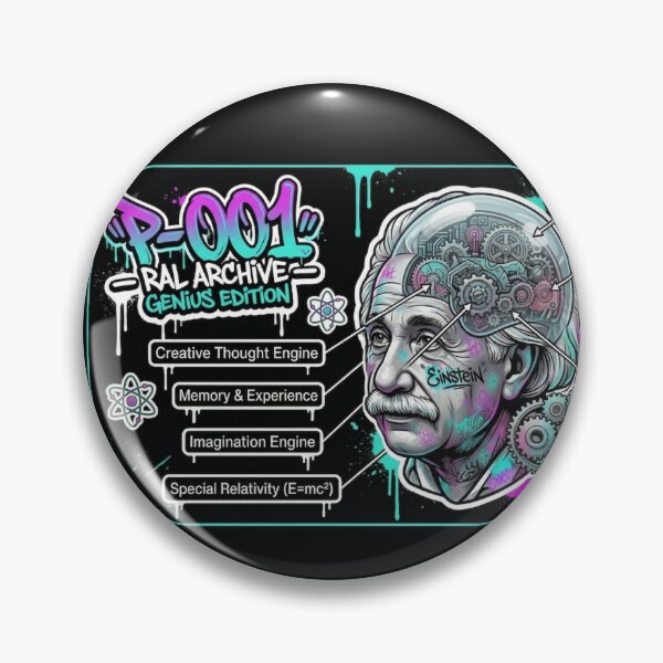 Item preview, RAL Archive P-001: Anatomy of Genius Albert Einstein Graffiti designed and sold by RewindArtLab.