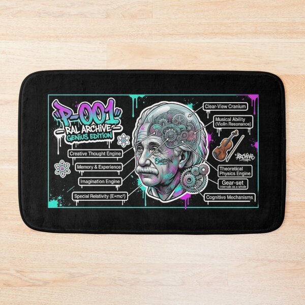 Item preview, RAL Archive P-001: Anatomy of Genius Albert Einstein Graffiti designed and sold by RewindArtLab.