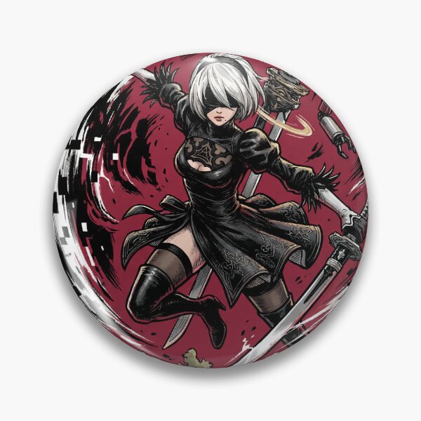 Item preview, NieR Automata 2B Red Eyes Blindfold Vaporwave retro design designed and sold by Senpaiwaves.