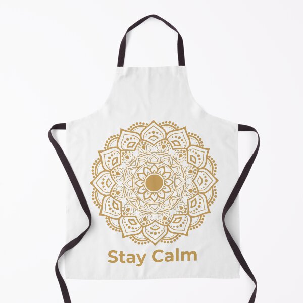 Item preview, Gold Mandala Stay Calm Zen Meditation Art designed and sold by MidhwikaDesigns.