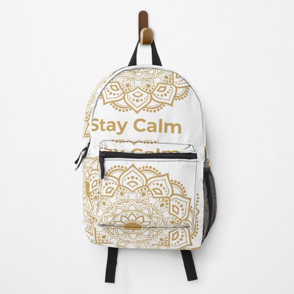 Item preview, Gold Mandala Stay Calm Zen Meditation Art designed and sold by MidhwikaDesigns.