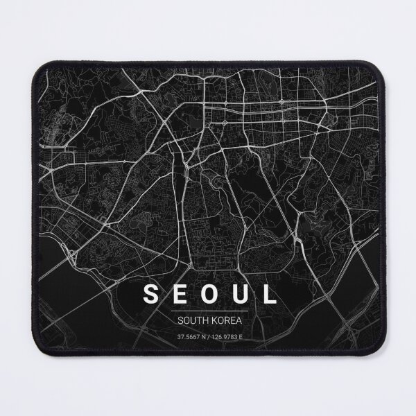 Item preview, Seoul Map Print | Minimalist Noir City Map | Seoul Wall Art Poster designed and sold by Lovely Maps.