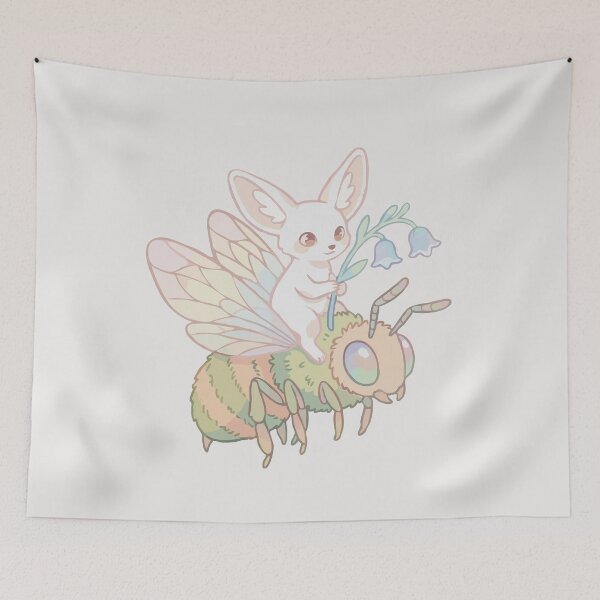 Item preview, Meadow Voyager Fennec Fox and Bumblebee designed and sold by Gkinoki.