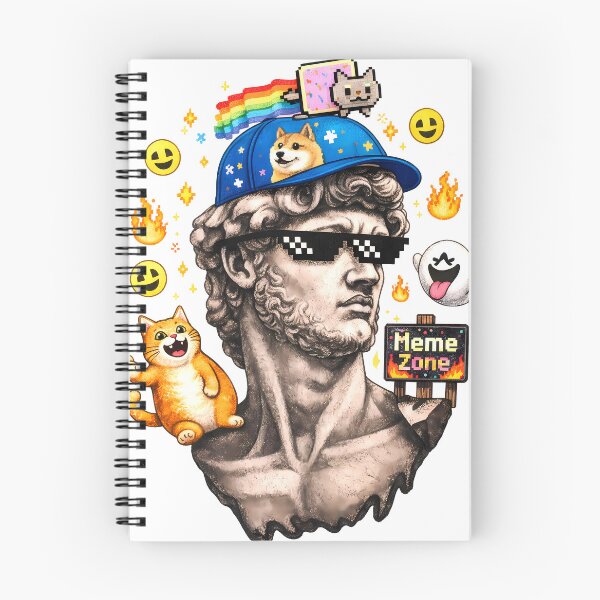 Item preview, Michelangelo David Meme Zone Statue Art designed and sold by RumiRogue.