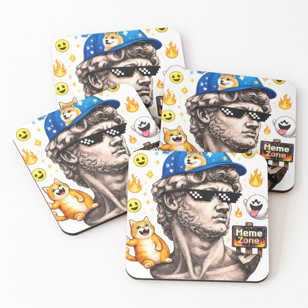 Item preview, Michelangelo David Meme Zone Statue Art designed and sold by RumiRogue.