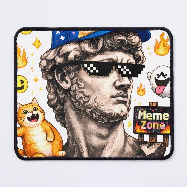 Item preview, Michelangelo David Meme Zone Statue Art designed and sold by RumiRogue.