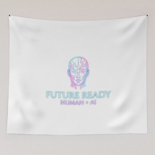 Item preview, Future Ready - Aesthetic Cyberpunk AI Neon Line Art Design designed and sold by MCV-Designs.