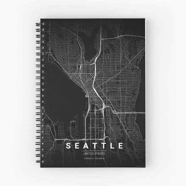 Item preview, Seattle Map Print | Minimalist Noir City Map | Seattle Wall Art Poster designed and sold by Lovely Maps.