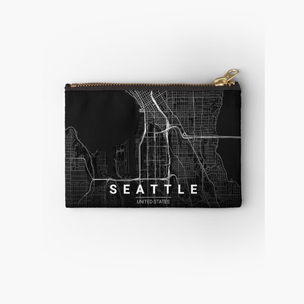 Artikelvorschau, Seattle-Stadtplan als Kunstdruck | Minimalistischer Stadtplan im Noir-Stil | Seattle-Wandposter entworfen und verkauft von Lovely Maps.