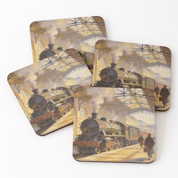 Item preview, Timeless Train Station Moments with Passing Trains, Elegant Impressionist Art designed and sold by BlareBlare.