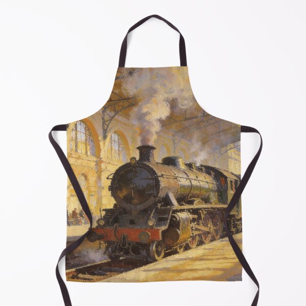 Item preview, Timeless Train Station Moments with Passing Trains, Elegant Impressionist Art designed and sold by BlareBlare.