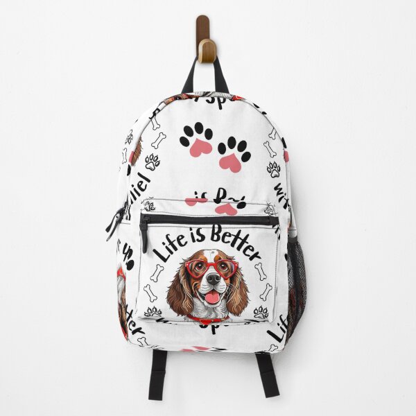 Item preview, Life is Better with a Springer Spaniel - Cute Dog Mom Pattern. designed and sold by KojourinArt.
