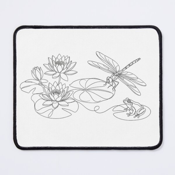 Item preview, Water Lily Pond Line Art designed and sold by NoriudaR.