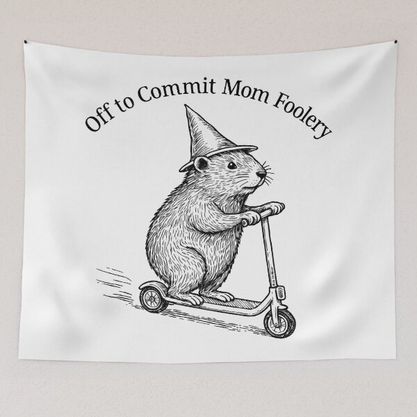 Item preview, Off to Commit Mom Foolery Funny Groundhog Scooter designed and sold by will freed18.