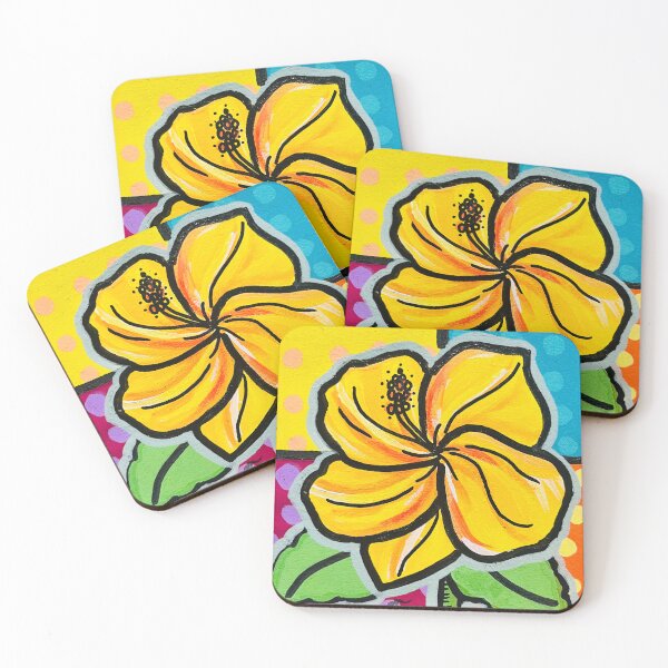 Item preview, Yellow hibiscus designed and sold by Rebecca Lyon Art .