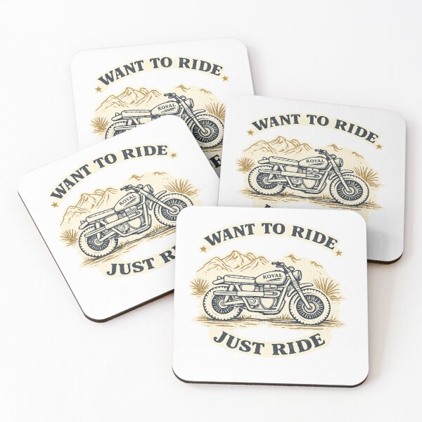Item preview, Vintage Motorcycle Typography Sticker – Want To Ride Just Ride Retro Biker Design designed and sold by IconicDesignsXd.