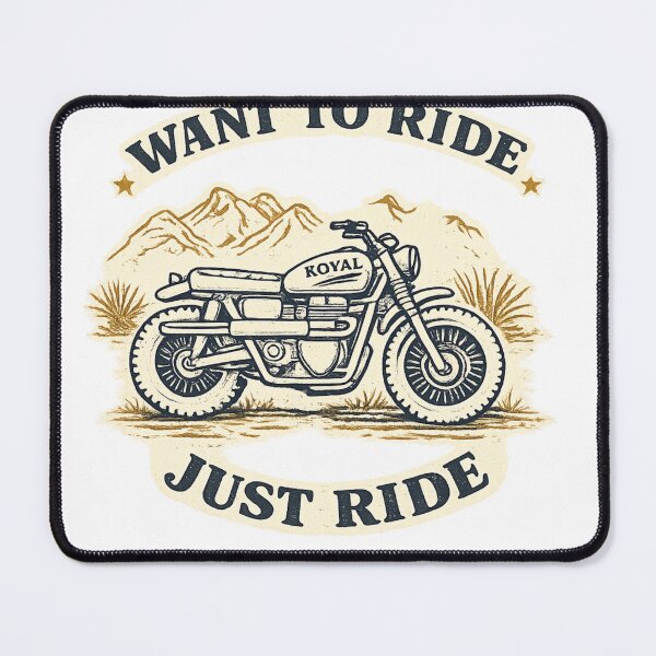 Item preview, Vintage Motorcycle Typography Sticker – Want To Ride Just Ride Retro Biker Design designed and sold by IconicDesignsXd.