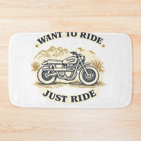 Item preview, Vintage Motorcycle Typography Sticker – Want To Ride Just Ride Retro Biker Design designed and sold by IconicDesignsXd.