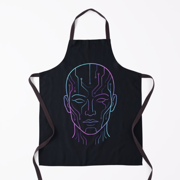 Item preview, Minimalist Cyberpunk AI Neon Line Art - Futuristic Tech Design designed and sold by MCV-Designs.