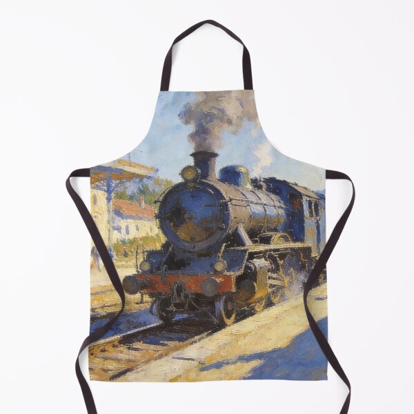 Item preview, Charming Train Station Platform Scenes, Impressionist Railway Wall Art Print designed and sold by BlareBlare.