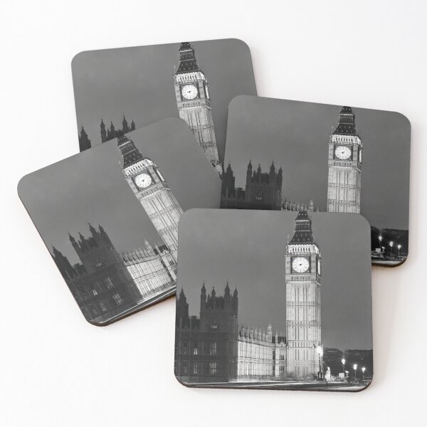 Item preview, Copy of Tokyo Shinjuku Cityscape – 4‑Panel Segmented Urban Skyline (Black & White) designed and sold by ARbyCharlie.