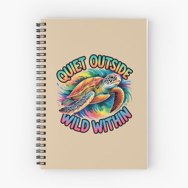 Item preview, Quiet Outside Wild Within Sea Turtle | Colorful Ocean Motivational Illustration designed and sold by RPNdesign.