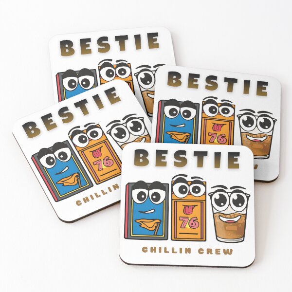 Item preview, Bestie Chillin Crew Funny Cartoon Design designed and sold by blackBubble1.