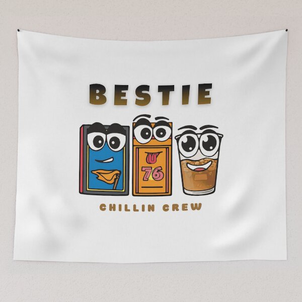 Item preview, Bestie Chillin Crew Funny Cartoon Design designed and sold by blackBubble1.