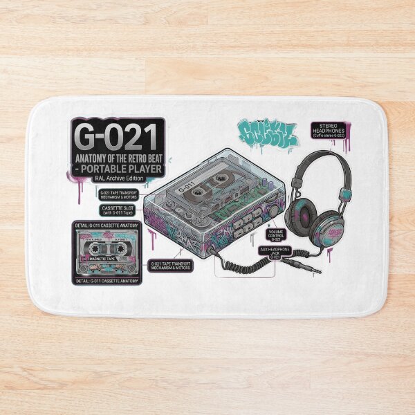 Item preview, RAL Archive G-021: Anatomy of the Retro Beat Portable Cassette Player designed and sold by RewindArtLab.