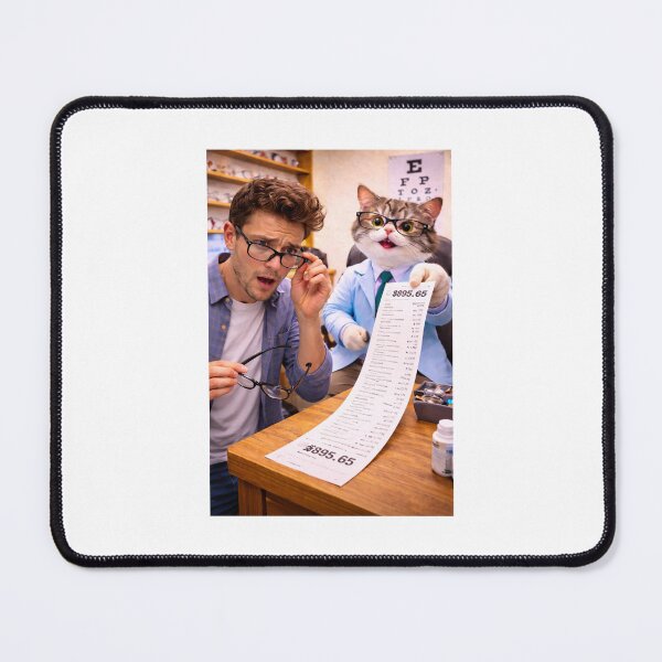 Item preview, Eye Exam Bill Shock Cat designed and sold by LovelyCatGalaxy.