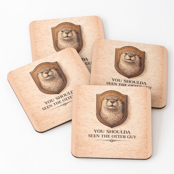 Item preview, You Shoulda Seen the Otter Guy – Vintage Taxidermy Otter Pun Illustration designed and sold by Grand Illusions.