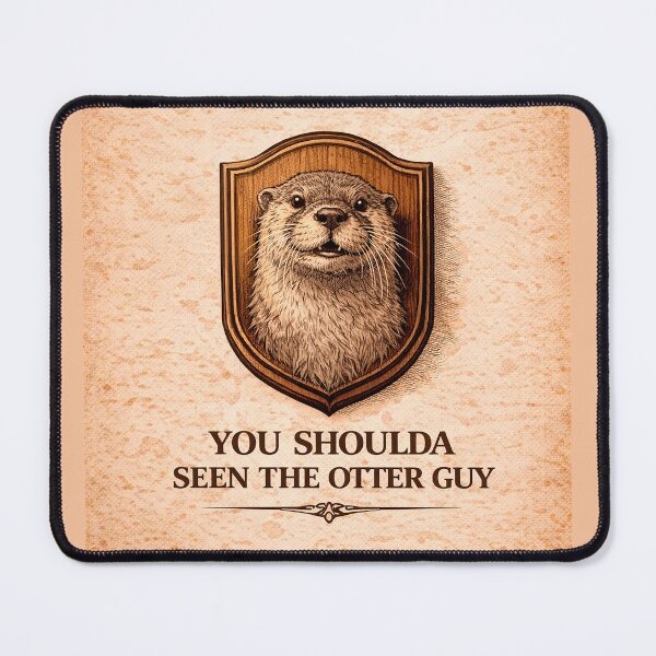 Item preview, You Shoulda Seen the Otter Guy – Vintage Taxidermy Otter Pun Illustration designed and sold by Grand Illusions.