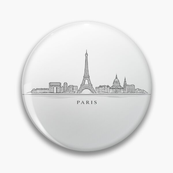 Item preview, Paris skyline line art illustration designed and sold by CLOUTKULT.