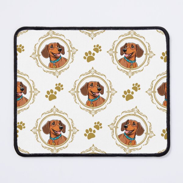 Item preview, Vintage Framed Dachshund Pattern - Elegant Dog Lover Art. designed and sold by KojourinArt.