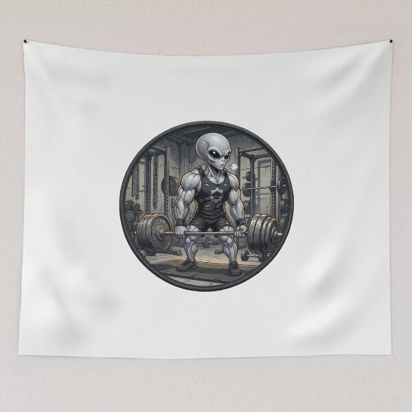 Item preview, ​Alien Muscle Man Deadlift Champion designed and sold by Sunkhung.