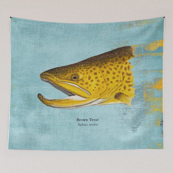Item preview, Brown Trout Head Painting 2 designed and sold by Stephen Emms.
