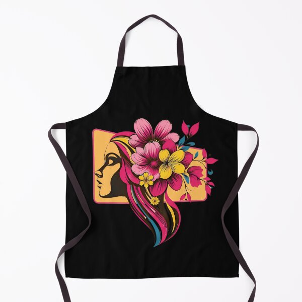 Item preview, Colorful Stylized Woman Portrait with Flowers designed and sold by Szpaku desart .