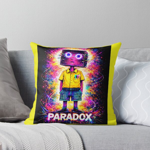 Item preview, Neon Glitch Paradox Robot Boy in Vibrant Explosion designed and sold by ZunZunArt.