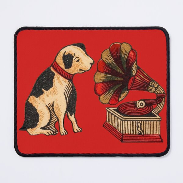 Item preview, Vintage Japanese Dog and Gramophone Matchbox Art designed and sold by Corinne Alexa Jackson.