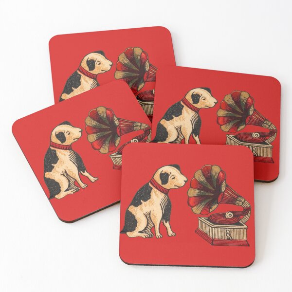 Item preview, Vintage Japanese Dog and Gramophone Matchbox Art designed and sold by Corinne Alexa Jackson.