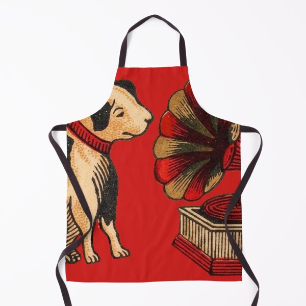 Item preview, Vintage Japanese Dog and Gramophone Matchbox Art designed and sold by Corinne Alexa Jackson.
