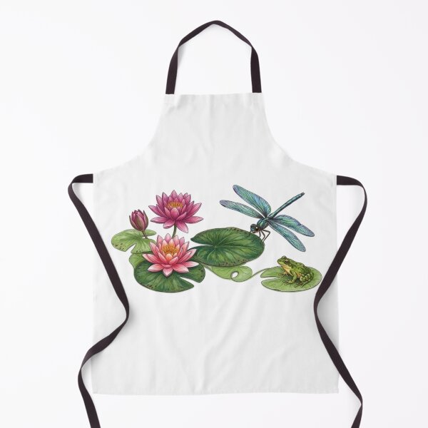 Item preview, Colorful Water Lily Ecosystem with Dragonfly and Frog designed and sold by NoriudaR.