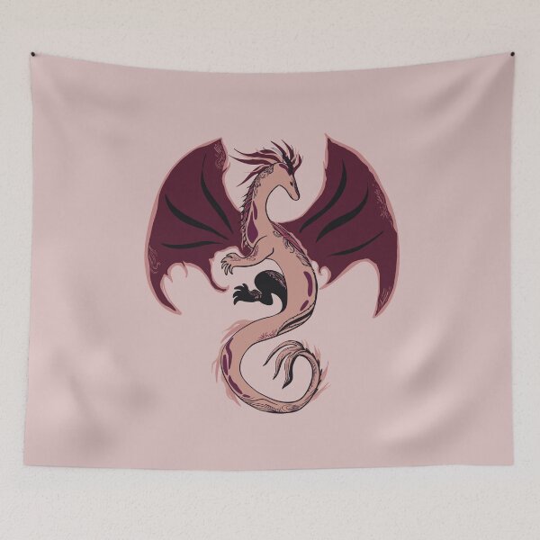 Item preview, Dark Pink Dragon - Fantasy, Bookish designed and sold by Sophie Elaina Designs.
