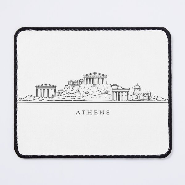 Item preview, Athens Acropolis Line Art Illustration designed and sold by CLOUTKULT.