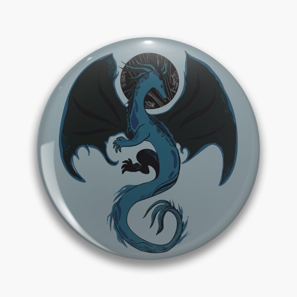 Item preview, Dark Blue Moon Dragon - Fantasy, Bookish designed and sold by Sophie Elaina Designs.